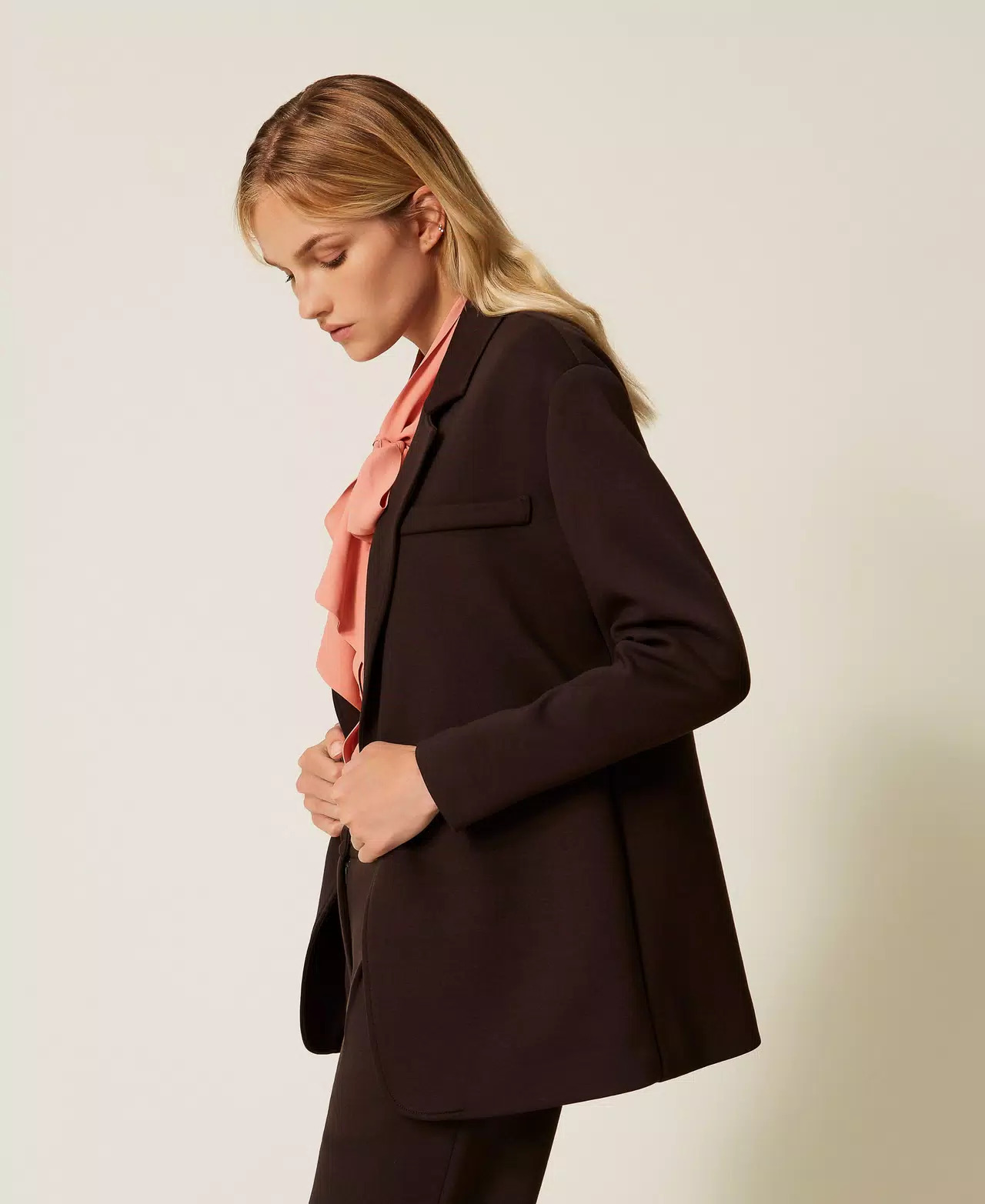 Chaqueta oversize de tejido scuba - Imagen 3