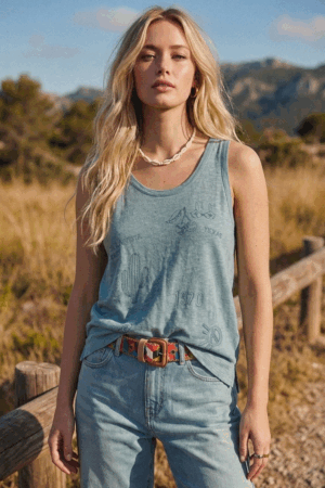 Camiseta estampado bordado