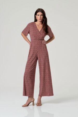 Mono estampado cruzado elástico