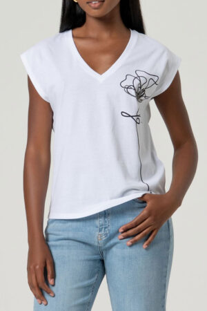 Camiseta algodón estampada