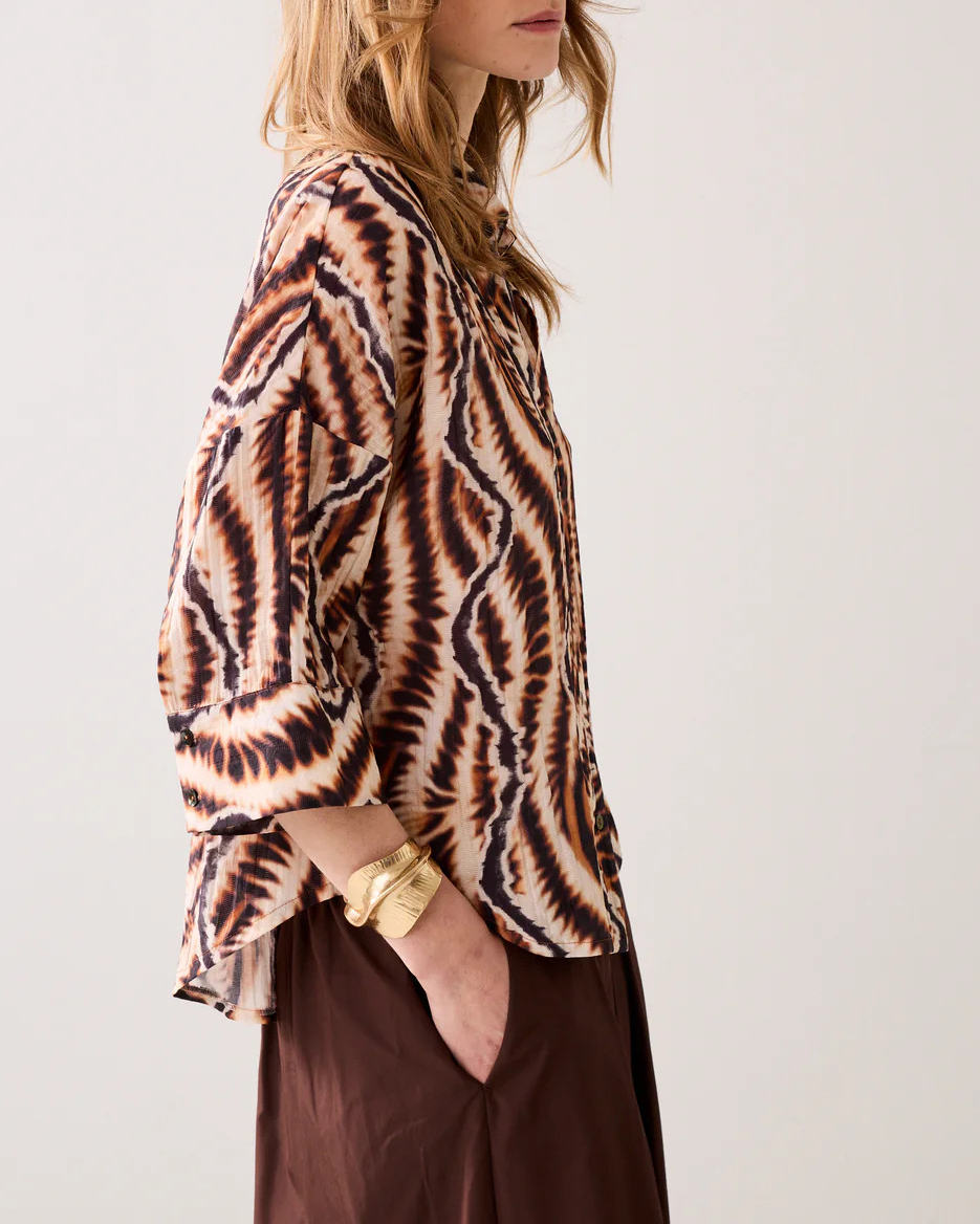 Blusa safari de mezcla de viscosa - Imagen 3