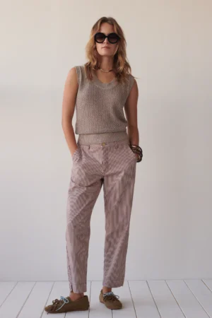 Pantalón chino estampado rayas