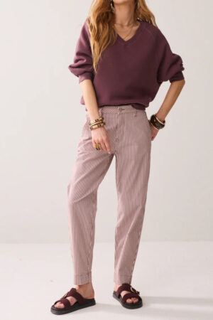 Pantalón chino estampado rayas