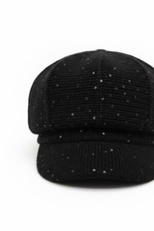Gorra de punto con lentejuelas