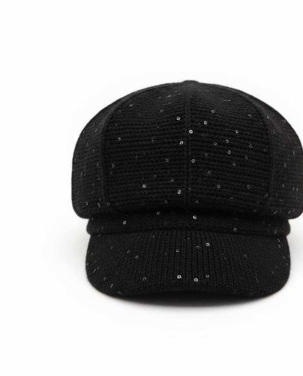 Gorra de punto con lentejuelas