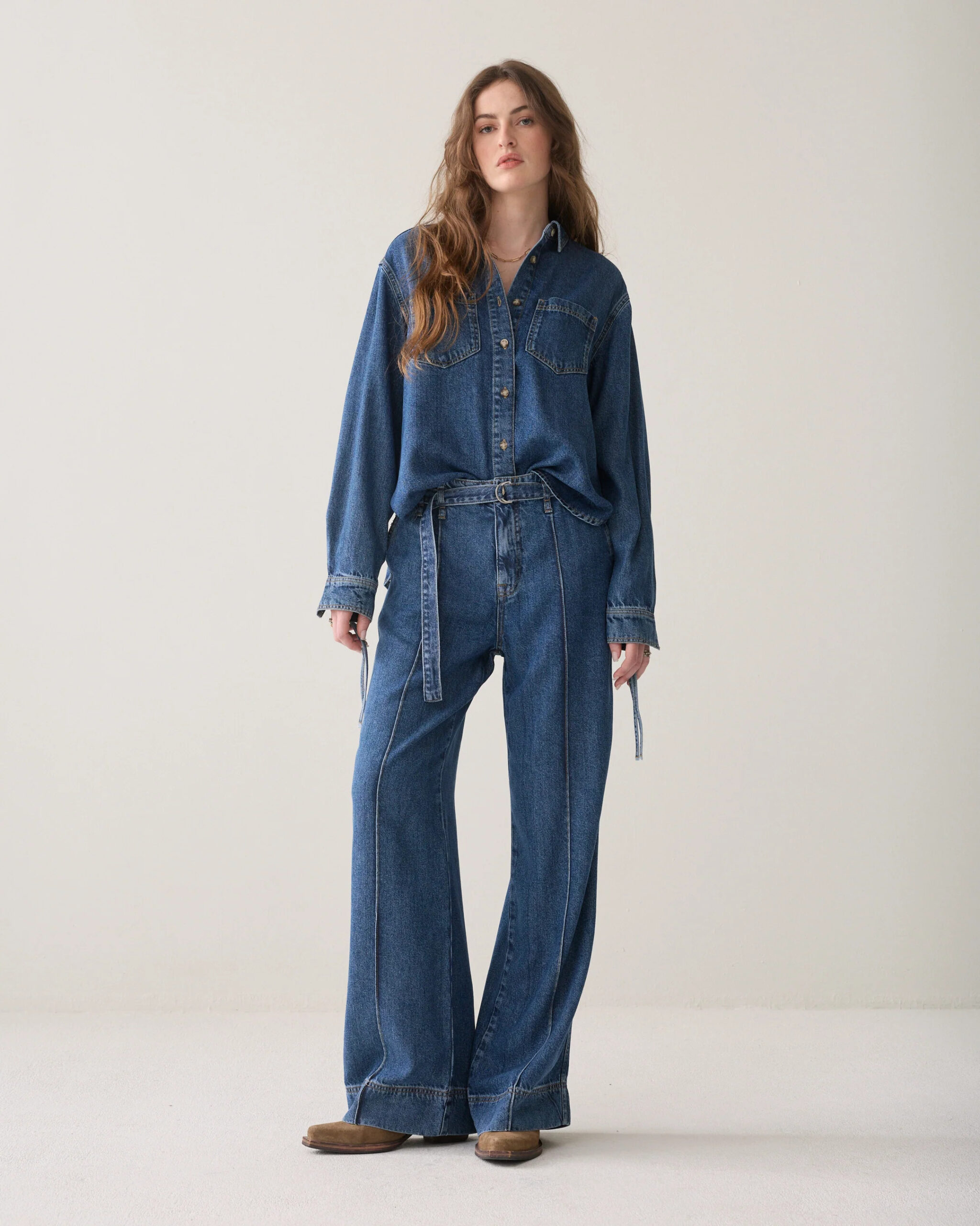 Vaqueros pernera recta tejido Tencel