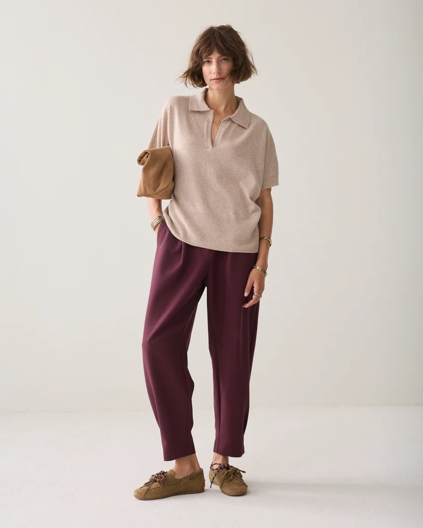 Pantalones tejido efecto espuma