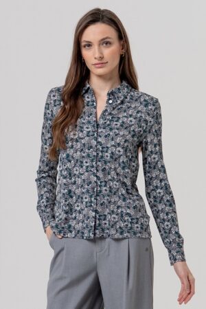 Camisa estampada de viscosa