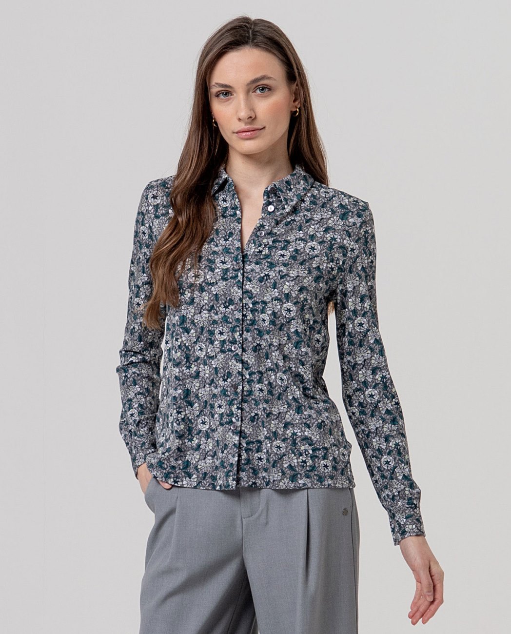 Camisa estampada de viscosa