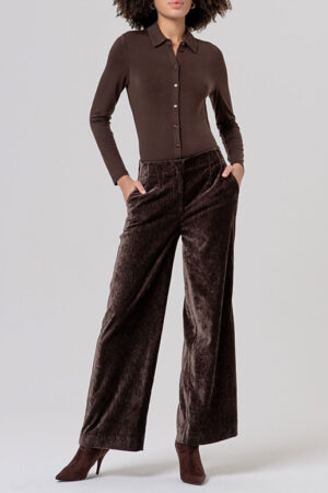 Pantalón ancho de terciopelo