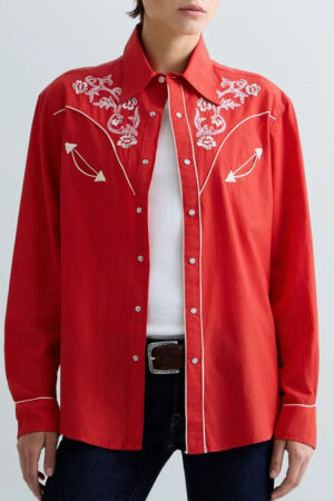 Camisa tejana de mezcla de algodĂłn