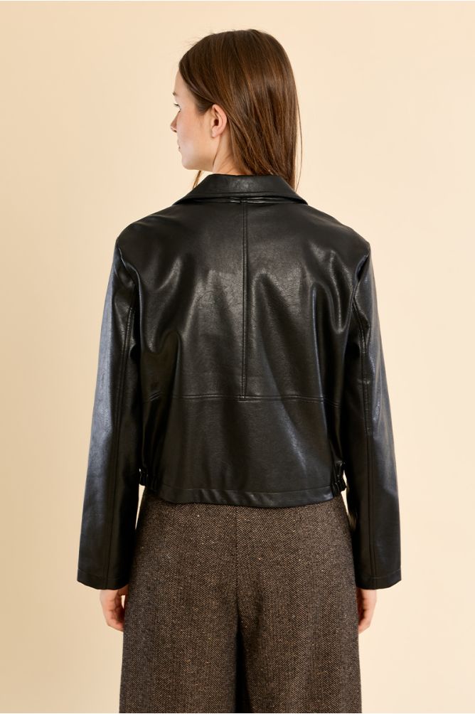 Chaqueta motera con cuello y solapa - Imagen 5