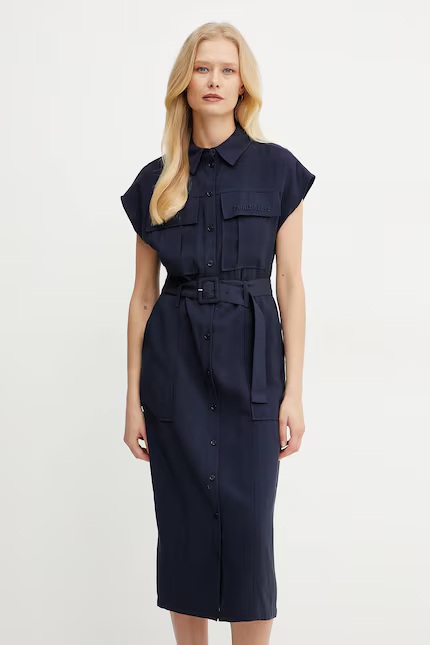Vestido midi camisero