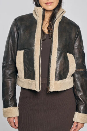Chaqueta de cuero 'Cozy Up'