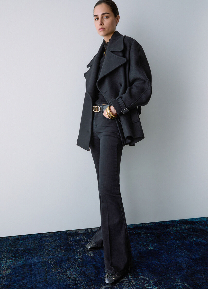 Vaqueros de campana tiro alto